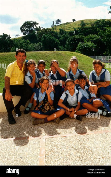 Puerto Rico, Ponce, Schoolchildren In Uniforms Stock Photo - Alamy