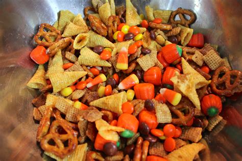 Fall Harvest Chex Mix | Halloween Snack Mix Recipe - Mr. B Cooks