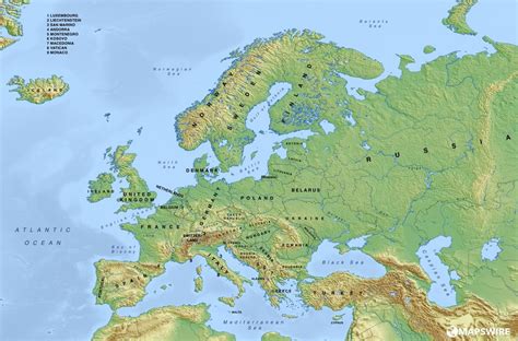 Map Of Europe Mountains