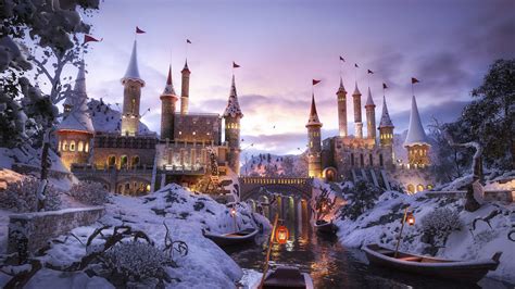 #castle #winter #snow fantasy art #fairytale fairytale art fantasy ...