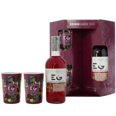 Edinburgh Gin Merry Mulled Gin & 2 Stainless Steel Mugs Gift Set | The ...