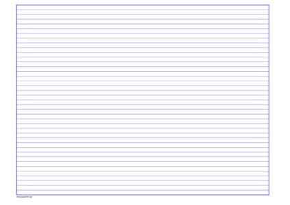 Printable paper download Lined landscape free PDF download