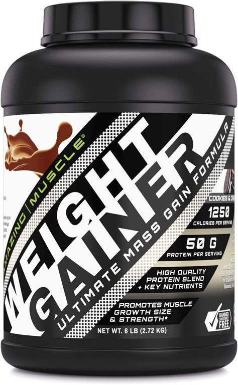 Amazing Muscle - Whey Protein Gainer - 6 Lb - Supports Lean Muscle ...