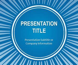 Free Blue Sunburst PowerPoint Template