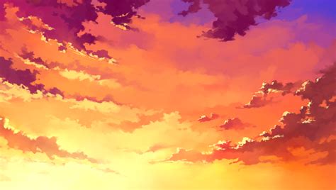 Sky (Anime Background) Orange Aesthetic, Sky Aesthetic, Aesthetic Anime ...