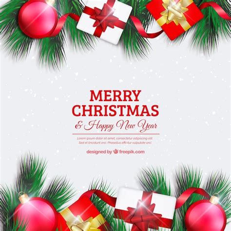 Free Vector | Merry christmas background with elements