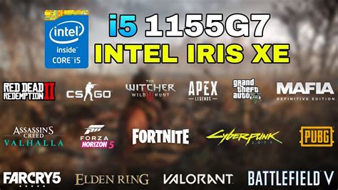 i5 1155G7 Intel Iris Xe Graphics Gaming Test ! 2022 - YouTube