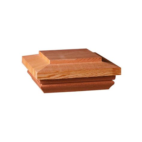 Hampton 4 in. x 4 in. Cedar Flat-Top Post Cap-108120 - The Home Depot