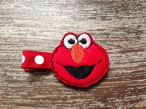 Elmo Hair Clip Elmo Hairbow Sesame Street by HBSouthernInspired | Hair bows, Felt hair clips ...