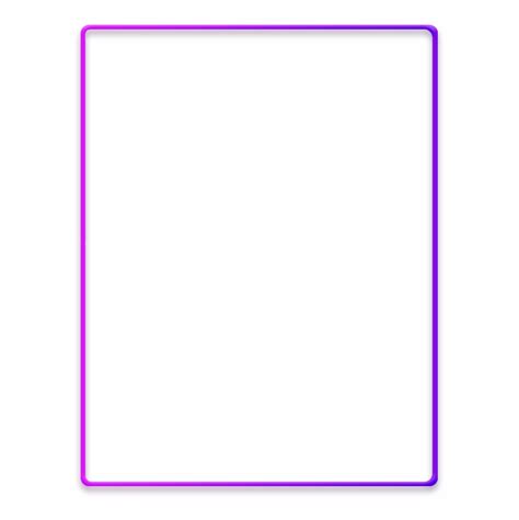 Neon Frame Ftestickers Purple And Gold Border - Clip Art Library