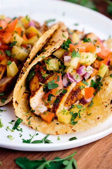 Chicken Tacos with Pineapple Salsa - Jessica Gavin