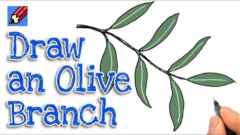 How to draw an Olive Branch Real Easy - YouTube