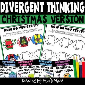 Christmas Fun Activities | Flexible Thinking Activities | Divergent ...