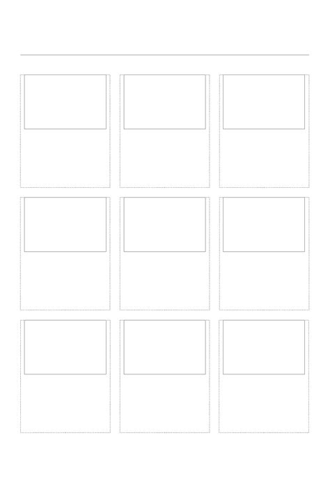 Storyboard with 3x3 Grid of 3:2 (35mm Photo) Screens on A4 Paper Free Download