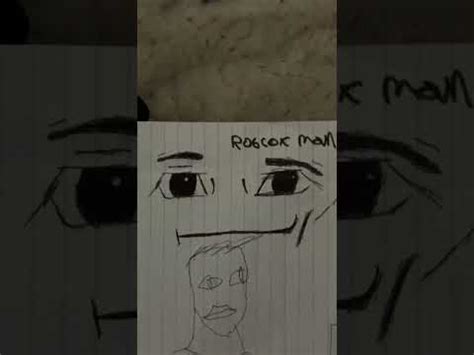 My drawing of the Roblox man face - YouTube