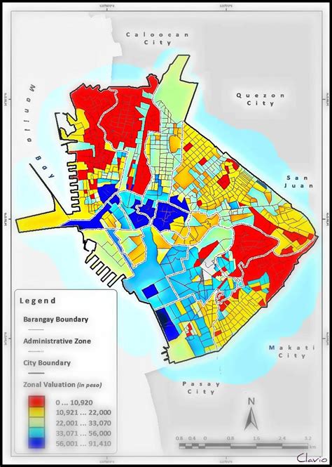 Manila zoning map - Map of manila zoning (Philippines)