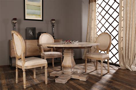 Classic Rustic Style Round Dining Room Kitchen Table - Walmart.com