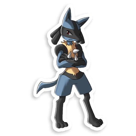 Lucario Steel/Fighting Type Pokémon Vinyl Sticker by James Art Ville