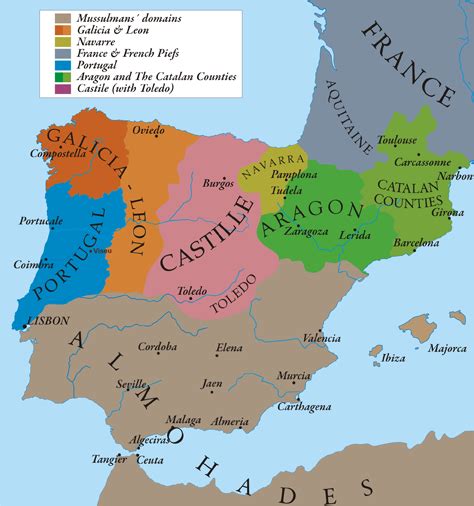 506-Castile 1210 - Royaume de Castille — Wikipédia | Map, Map of spain ...