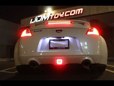 Nissan 370Z LED 4th Brake, Rear Fog Light, Reverse Lamp - YouTube