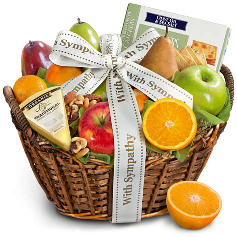 Golden State Fruit Sympathy Cheese, Nuts & Fresh Fruit Gift Basket - Walmart.com - Walmart.com