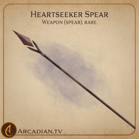 Heartseeker Spear – new DnD magic weapon - Arcadian Media