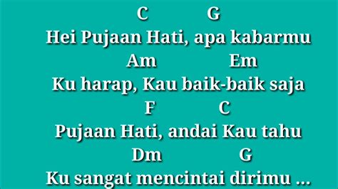 lirik lagu pujaan hati - Amy Slater