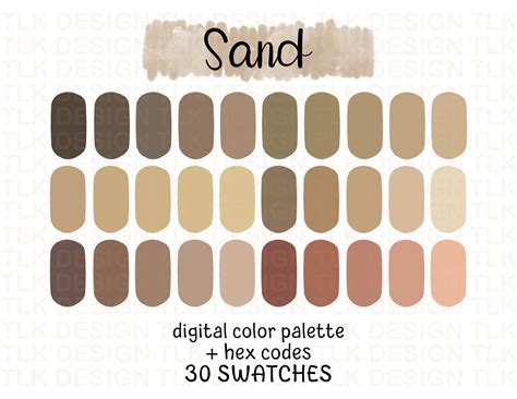 Sand Digital Color Palette Procreate - Etsy