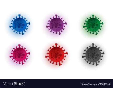 Set different virus and bacteria shapes Royalty Free Vector