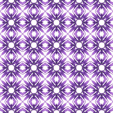 Premium Photo | Hand drawn green mosaic seamless border purple