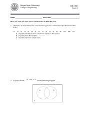 BE2100-Exam1-Sample.docx - Wayne State University BE 2100 College of Engineering Name Exam 1 ...