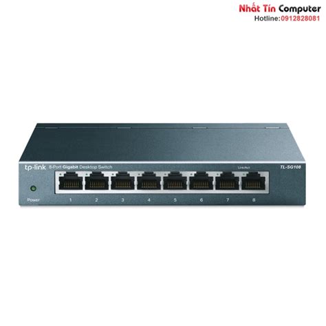 Switch chia mạng 8 cổng RJ45 10/100/1000Mbps TP-Link TL-SG108 (vỏ kim loại)