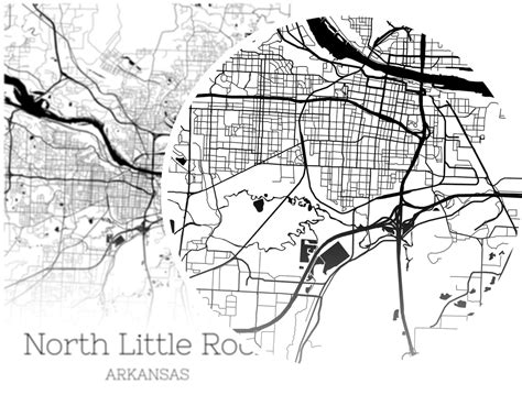 North Little Rock Map INSTANT DOWNLOAD North Little Rock | Etsy