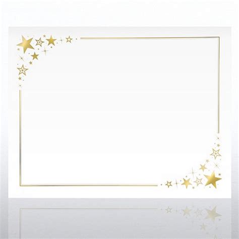 Corner Stars Foil-Stamped White Certificate Paper at Baudville.com