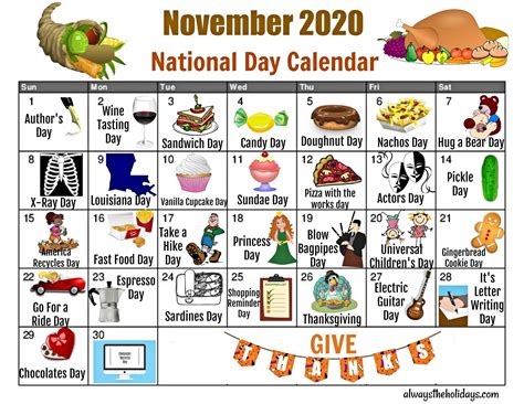 Take Printable List Of 2021 National Days | Best Calendar Example