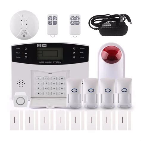 GSM LCD WIFI Smart Home Burglar Security Alarm System 433 Intelligent Alarm Android For IOS APP ...