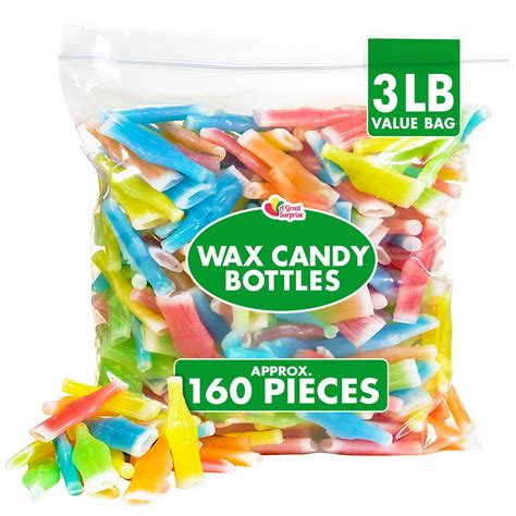 Buy Wax Bottle Candy - 3 Pounds - Wax Candy Bottles With Juice - Easter Candies for Kids - Old ...