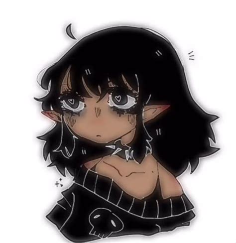 Art by @tsukiiru on tiktok | Black girl cartoon, Girl cartoon, Black anime characters