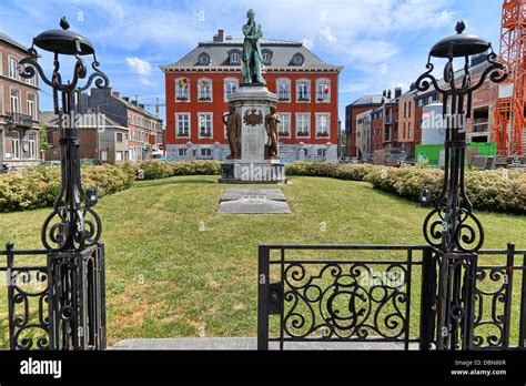 View of the Seraing city hall, a town in the south of Belgium. The ...