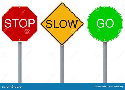 Stop Slow Go Stock Image - Image: 29955061