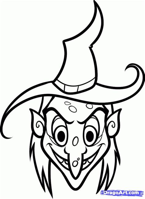 how to draw a witch face step 7 | Witch drawing, Halloween drawings, Witch face