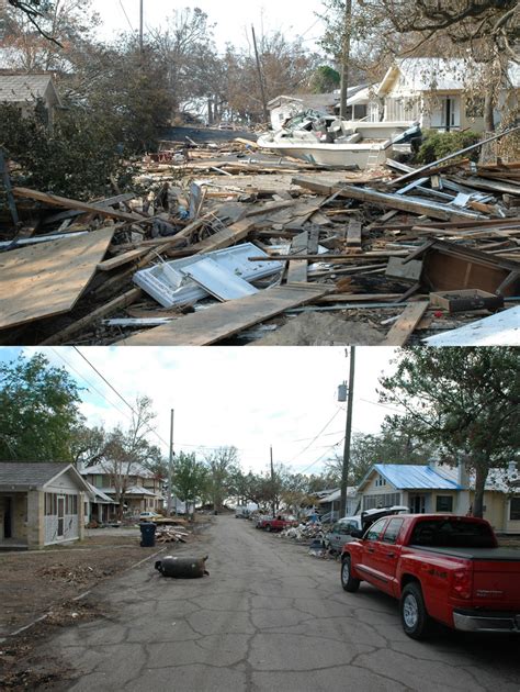 [Hurricane Katrina] Biloxi, Miss., September 3 and November 1, 2005 -- The debris in this Biloxi ...