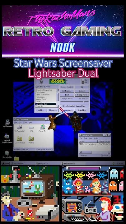 90s Retro Star Wars Screensaver - Lightsaber Dual - YouTube