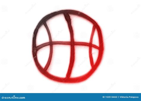 Graffiti Basketball Sign Sprayed on White Isolated Background Stock ...