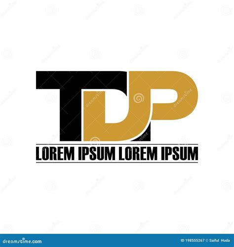 Letter TDP Simple Monogram Logo Icon Design. Stock Vector - Illustration of background, black ...