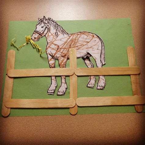 Horse Craft. /Cute EL./ Rodeo Crafts, Barn Crafts, Cowboy Crafts, K ...