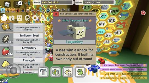 Got my first Gifted bee from treats!!! : r/BeeSwarmSimulator