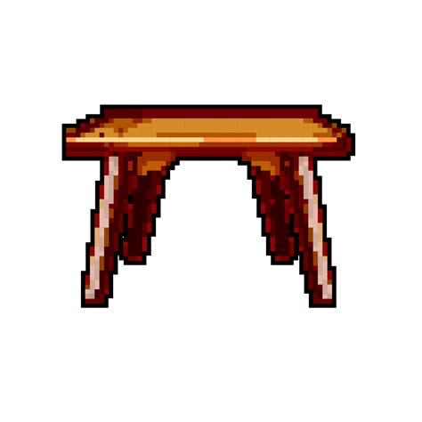 top wood table game pixel art vector illustration 23873335 Vector Art ...