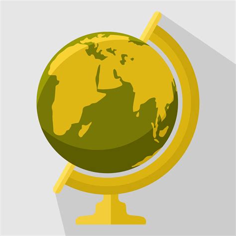 Vector for free use: Flat globe icon