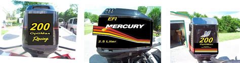 Mercury Racing Outboard Decal Set Kit For 2.5L 3.0L Crab, EFI Optimax ...